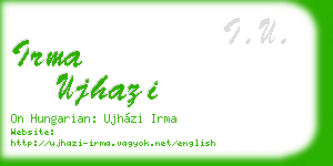 irma ujhazi business card